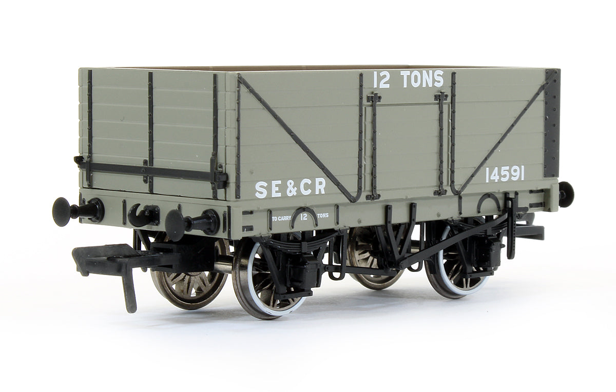 Set of 3 SECR 12 Ton 7 Plank Mineral Wagons (SR Diagram 1358) - Early SECR Livery (Light Grey)