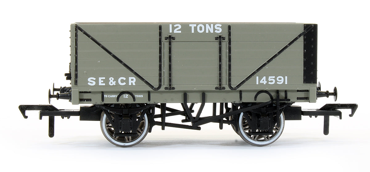 Set of 3 SECR 12 Ton 7 Plank Mineral Wagons (SR Diagram 1358) - Early SECR Livery (Light Grey)