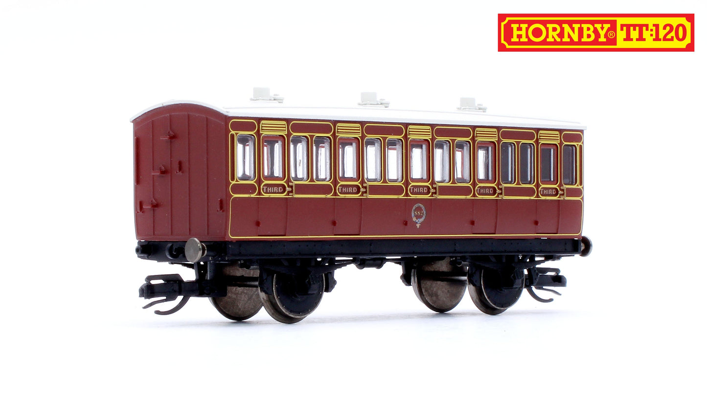 Pre-Owned TT4056 LB&SCR 4 Wheel Coach 3rd Class No.882
