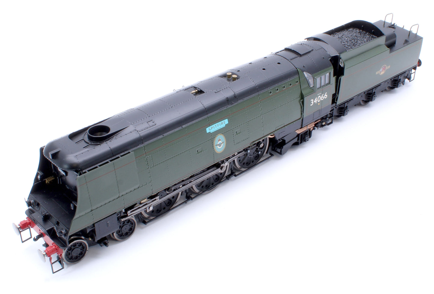 Black Label Battle of Britain Spitfire 34066 BR Green Late Crest Steam Locomotive - DCC Sound & Smoke