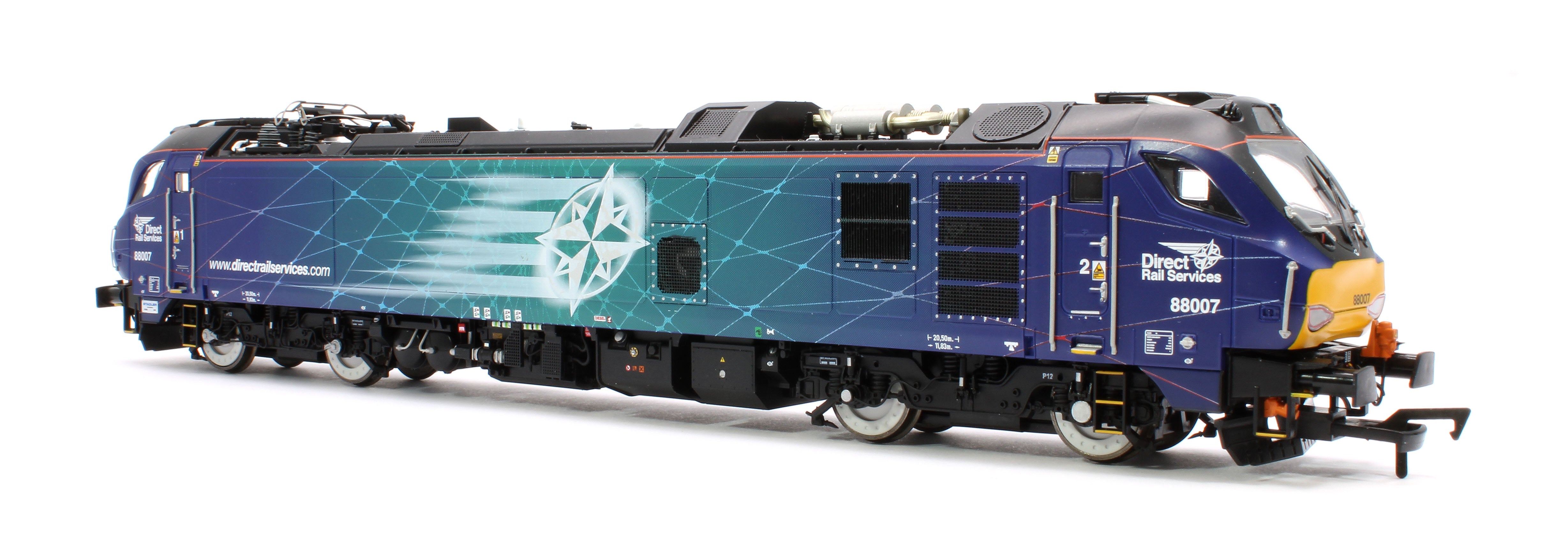 Dapol Class 88 'Electra' 88007 DRS Electro-Diesel Locomotive (DCC Sound &  Wo – Rails of Sheffield