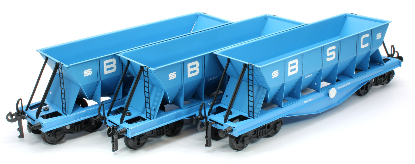 G/7-HWS4 Bogie Hopper Wagon "BSC" Blue No.13124 - Triple Pack Box Set