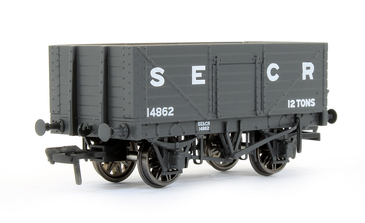 Set of 3 SECR 12 Ton 7 Plank Mineral Wagons (SR Diagram 1358) - Late SECR Livery (Dark Grey)