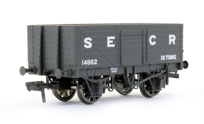 Set of 3 SECR 12 Ton 7 Plank Mineral Wagons (SR Diagram 1358) - Late SECR Livery (Dark Grey)