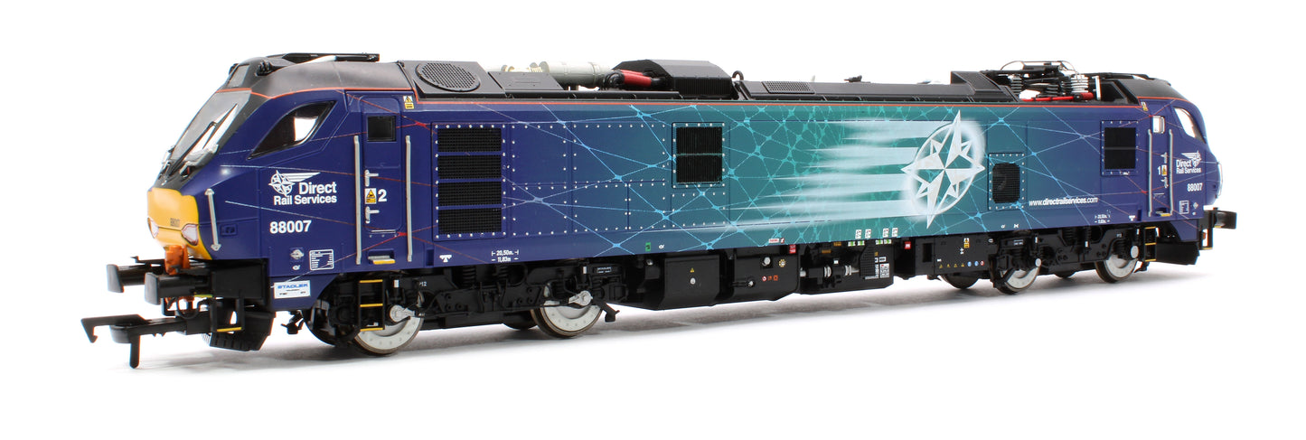 Class 88 'Electra' 88007 DRS Electro-Diesel Locomotive (DCC Sound & Working Pantograph)