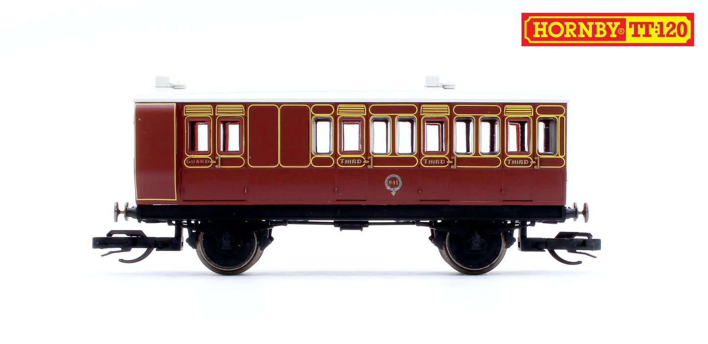 Pre-Owned TT4057 LB&SCR 4 Wheel Coach 3rd Class Brake No.941