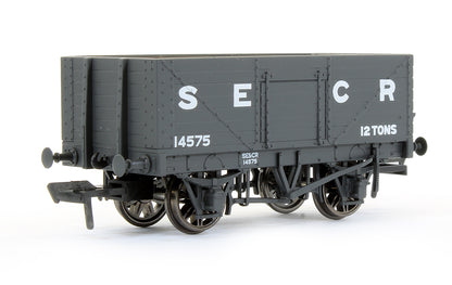 Set of 3 SECR 12 Ton 7 Plank Mineral Wagons (SR Diagram 1358) - Late SECR Livery (Dark Grey)