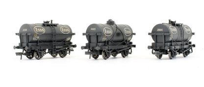 Pre-Owned Set Of 3 'Esso' Black 14 Ton Tank Wagons - Weathered