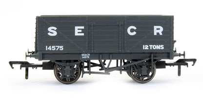 Set of 3 SECR 12 Ton 7 Plank Mineral Wagons (SR Diagram 1358) - Late SECR Livery (Dark Grey)