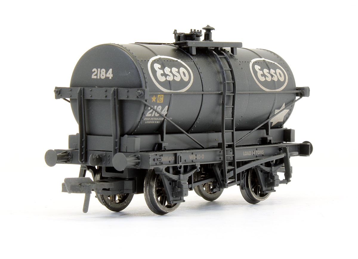 Pre-Owned Set Of 3 'Esso' Black 14 Ton Tank Wagons - Weathered
