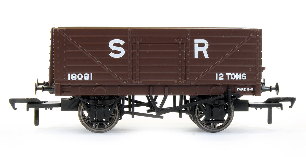 Set of 3 SECR 12 Ton 7 Plank Mineral Wagons (SR Diagram 1358) - SR Brown Livery