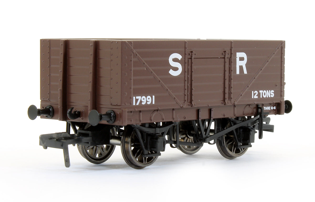 Set of 3 SECR 12 Ton 7 Plank Mineral Wagons (SR Diagram 1358) - SR Brown Livery