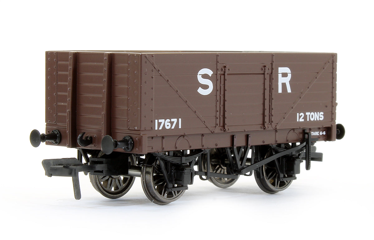 Set of 3 SECR 12 Ton 7 Plank Mineral Wagons (SR Diagram 1358) - SR Brown Livery