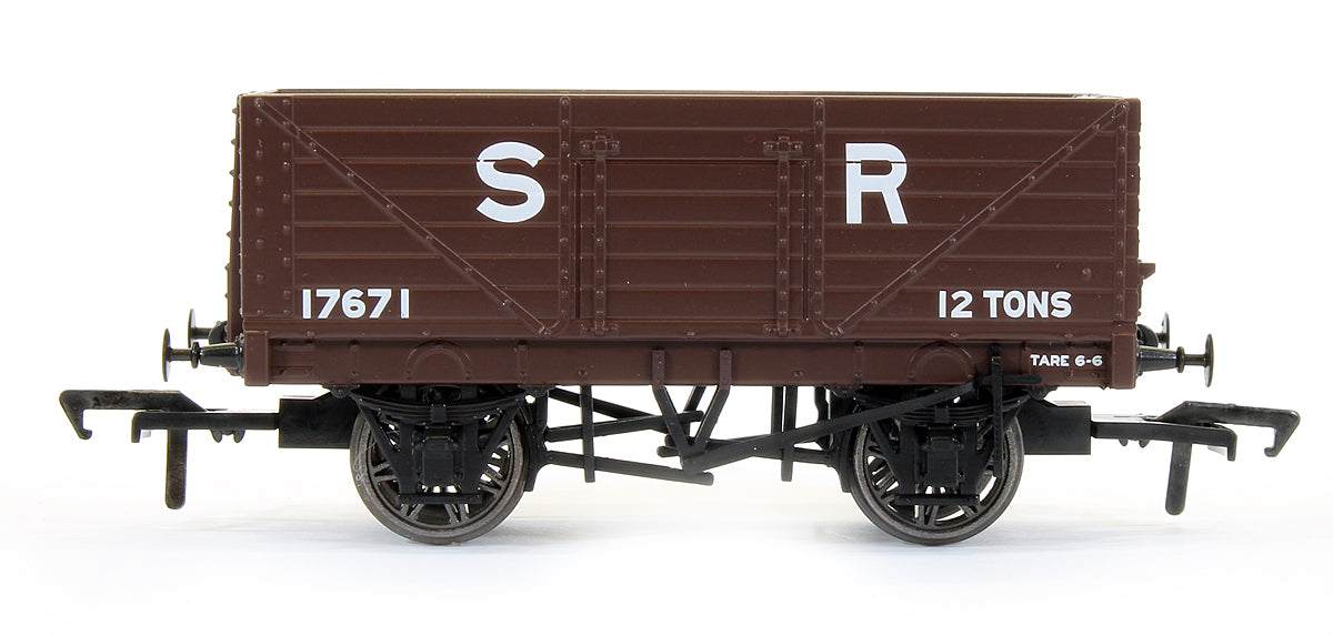 Set of 3 SECR 12 Ton 7 Plank Mineral Wagons (SR Diagram 1358) - SR Brown Livery