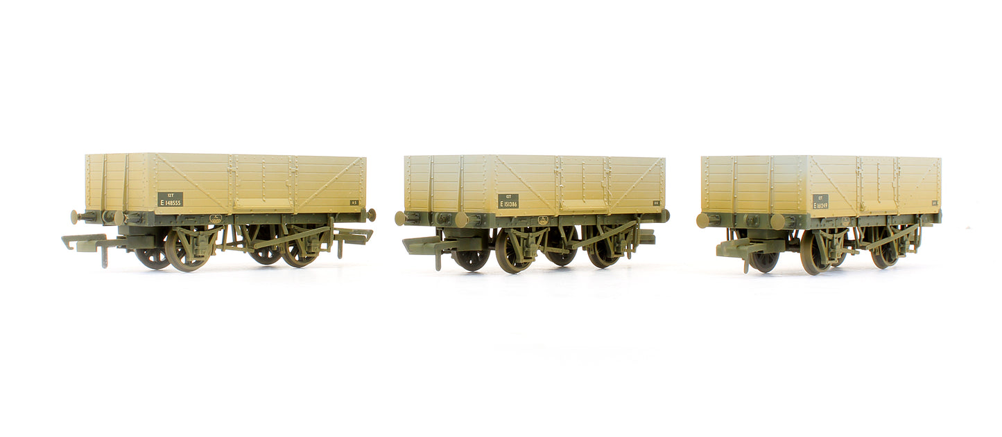 Pre-Owned OR76MW6004 Set Of 3 Mineral Wagons BR Grey E14855, E151386, E161249 - Weathered