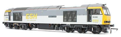 Bespoke Class 60 60063 'Robert Leech' ESH Rail Services Grey Diesel Locomotive - DCC Sound - Expert Rails Bespoke Re-livery