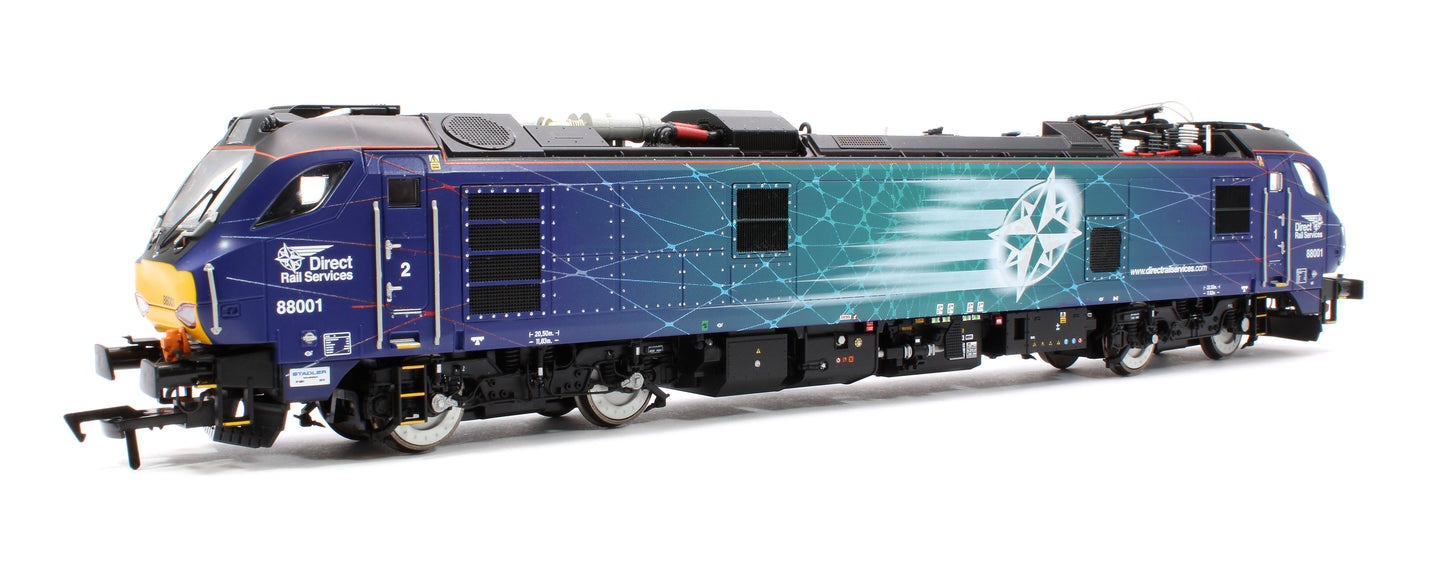 Class 88 'Revolution' 88001 DRS Electro-Diesel Locomotive (DCC Sound & Working Pantograph)