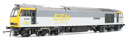 Bespoke Class 60 60063 'Robert Leech' ESH Rail Services Grey Diesel Locomotive - DCC Sound - Expert Rails Bespoke Re-livery