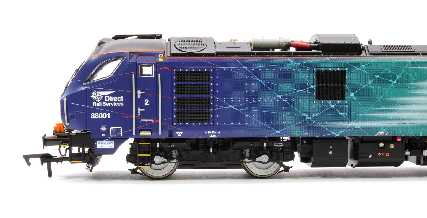 Class 88 'Revolution' 88001 DRS Electro-Diesel Locomotive (DCC Sound & Working Pantograph)