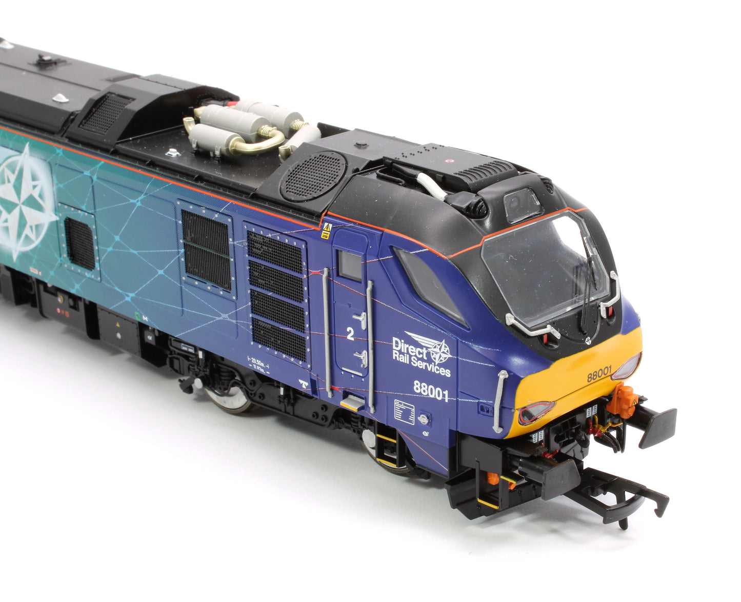 Class 88 'Revolution' 88001 DRS Electro-Diesel Locomotive (DCC Sound & Working Pantograph)