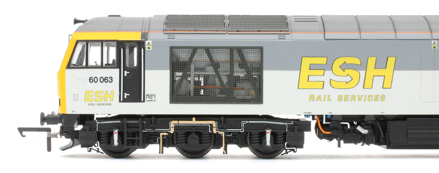 Bespoke Class 60 60063 'Robert Leech' ESH Rail Services Grey Diesel Locomotive - DCC Sound - Expert Rails Bespoke Re-livery