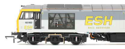 Bespoke Class 60 60063 'Robert Leech' ESH Rail Services Grey Diesel Locomotive - DCC Sound - Expert Rails Bespoke Re-livery