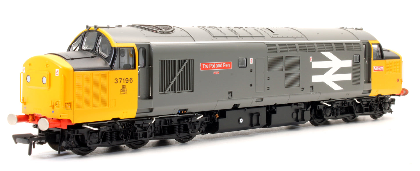Pre-Owned Class 37/0 Centre Headcode 37196 'Tre Pol and Pen' BR Railfeight Diesel Locomotive - DCC Sound - Exclusive Model