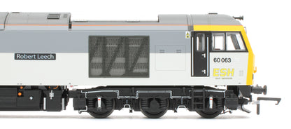 Bespoke Class 60 60063 'Robert Leech' ESH Rail Services Grey Diesel Locomotive - DCC Sound - Expert Rails Bespoke Re-livery