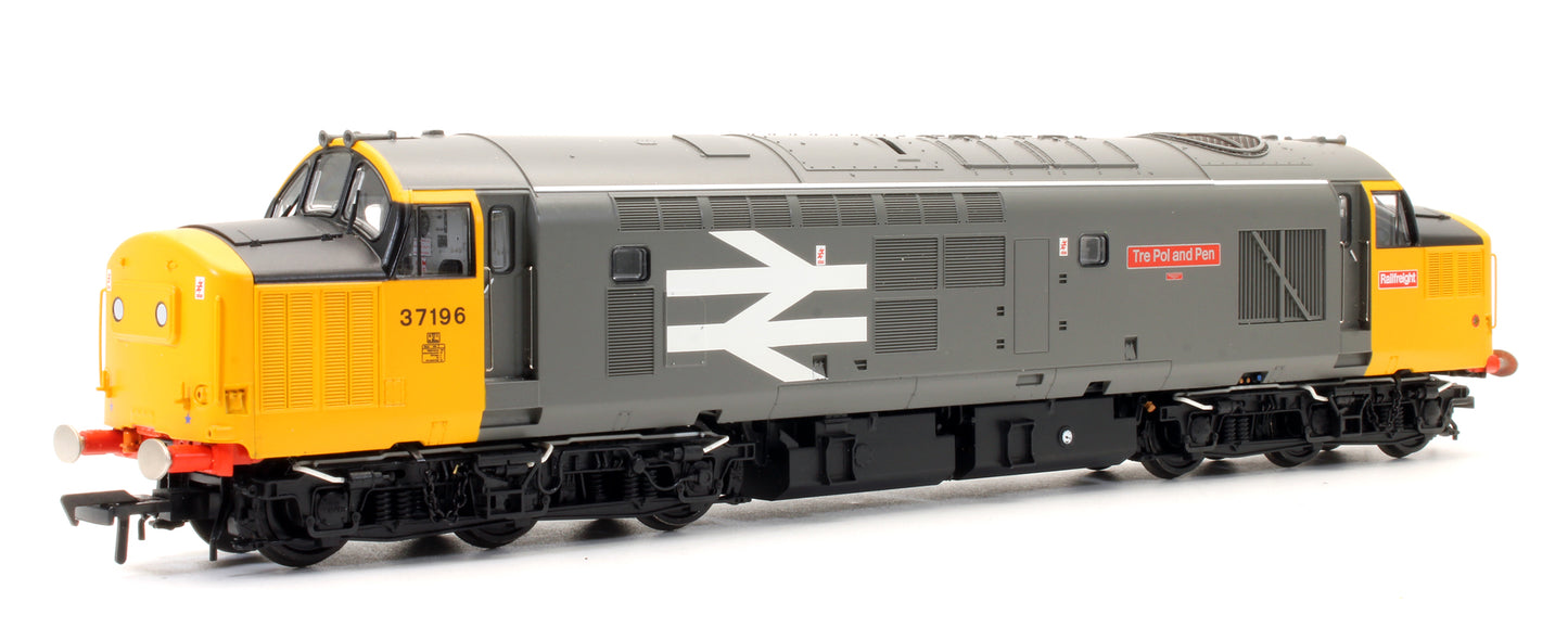 Pre-Owned Class 37/0 Centre Headcode 37196 'Tre Pol and Pen' BR Railfeight Diesel Locomotive - DCC Sound - Exclusive Model