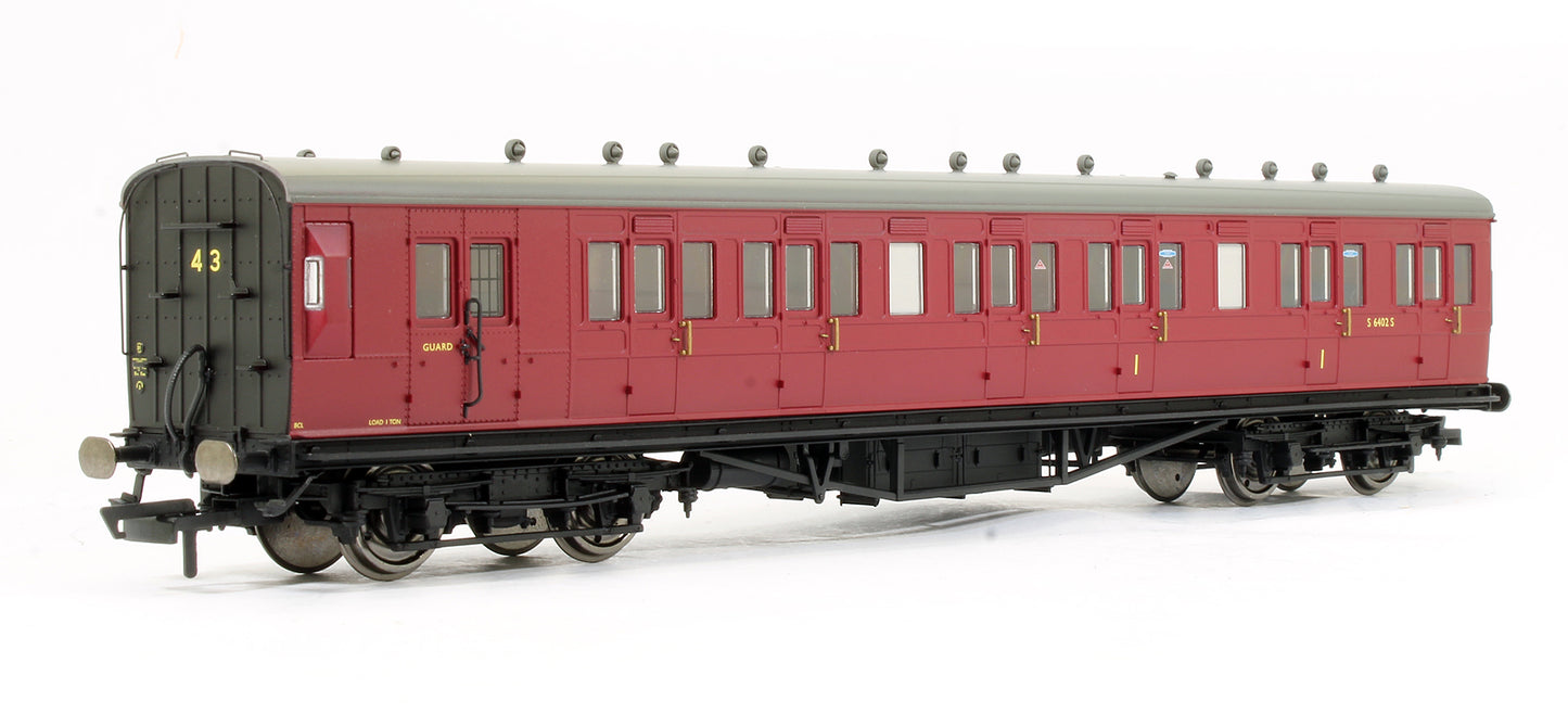 Pre-Owned R4748 BR EX-LSWR Non-Corridor Brake Composite Coach (Diag 418) 'S6402S' Set 43