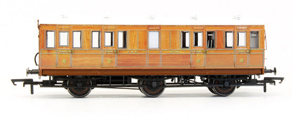 Pre-Owned Pack of 4 (4BT, 4T, 6CL, 6BT) In GNR Lined Teak Genesis Coaches - With Working Lights