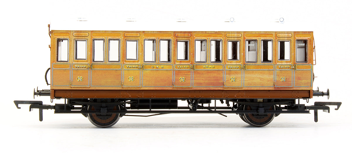 Pre-Owned Pack of 4 (4BT, 4T, 6CL, 6BT) In GNR Lined Teak Genesis Coaches - With Working Lights