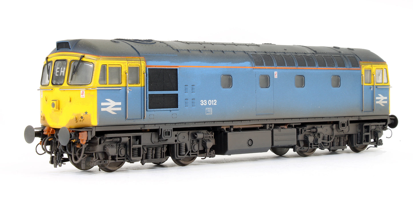 Pre-Owned Class 33 V3 BR Blue (Faded) 33012 (Weathered) Diesel Locomotive