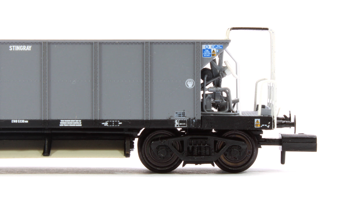 BR YGB 'Stingray' Bogie Hopper Wagon Transrail Grey No. DB980172