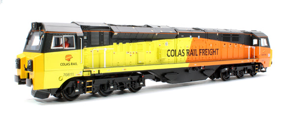 Class 70 with Air Intake Modifications 70811 Colas Rail Freight Diesel Locomotive