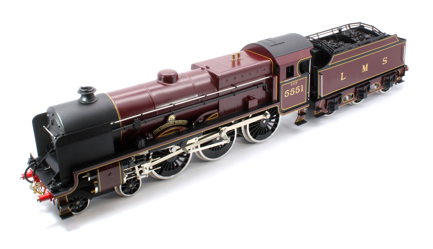 E/42-B Patriot Class "The Unknown Warrior" 4-6-0 LMS Gloss Lined Maroon No. 5551 Steam Locomotive