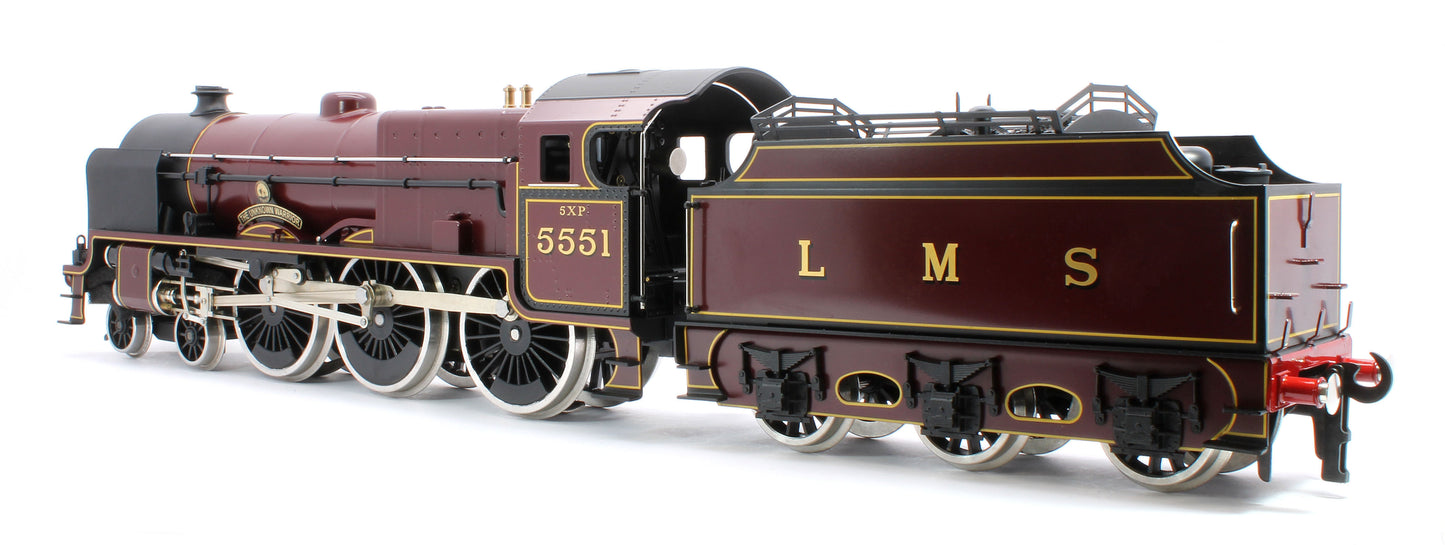 E/42-B Patriot Class "The Unknown Warrior" 4-6-0 LMS Gloss Lined Maroon No. 5551 Steam Locomotive
