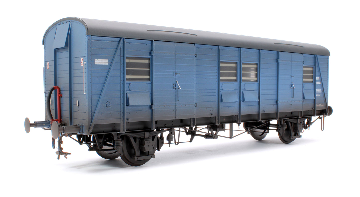 SR Parcels & Miscellaneous Van (PMV) S1865 BR Blue (uneven planks) - WEATHERED