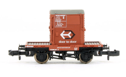 Pre-Owned Set Of 3 BR Bauxite Conflat Wagons With Containers