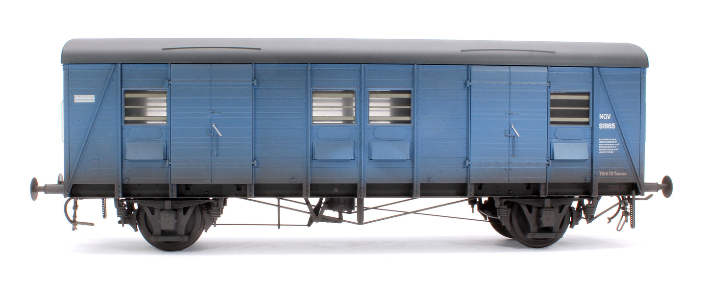 SR Parcels & Miscellaneous Van (PMV) S1865 BR Blue (uneven planks) - WEATHERED