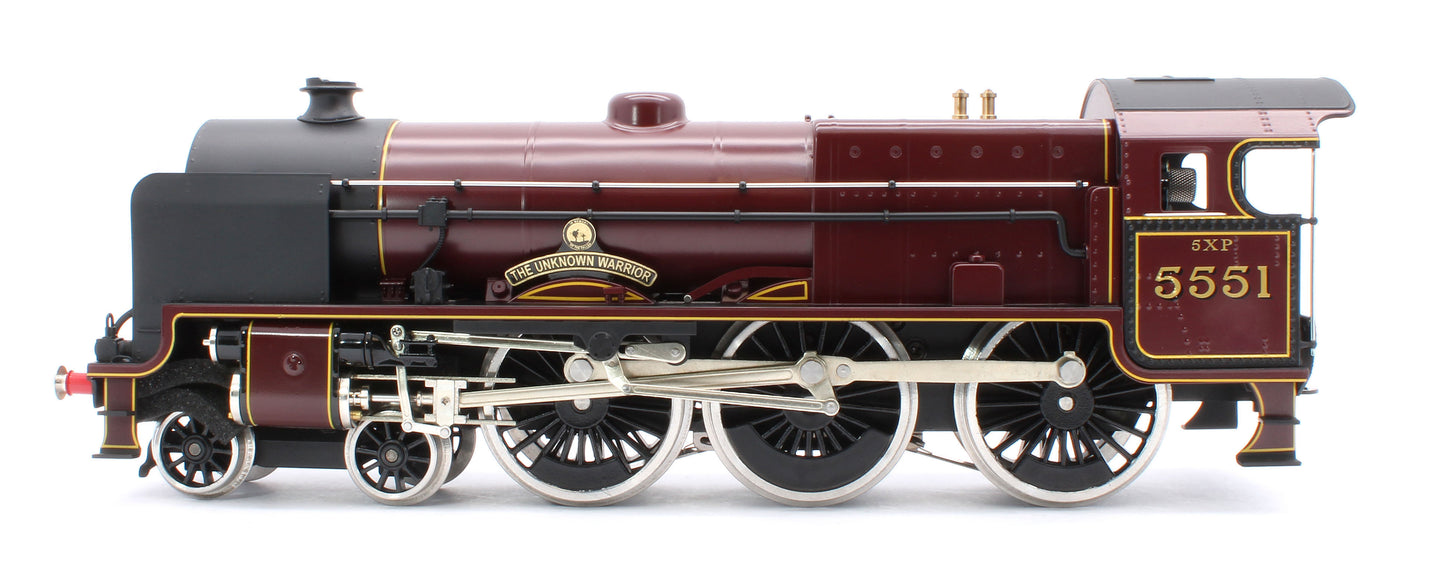 E/42-B Patriot Class "The Unknown Warrior" 4-6-0 LMS Gloss Lined Maroon No. 5551 Steam Locomotive