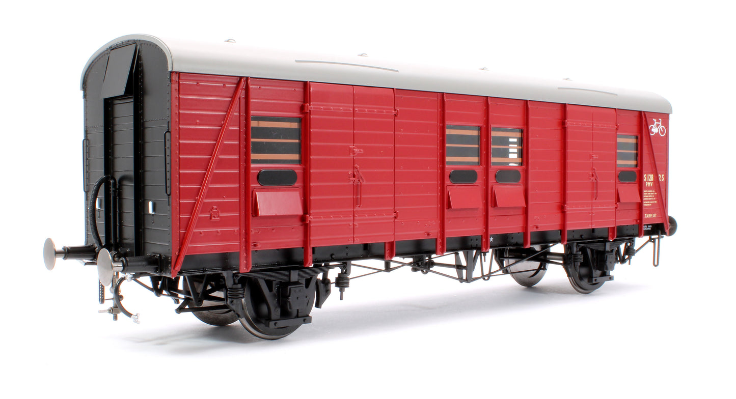 SR Parcels & Miscellaneous Cycle Van (PMV) S1282S BR Crimson (even planks)