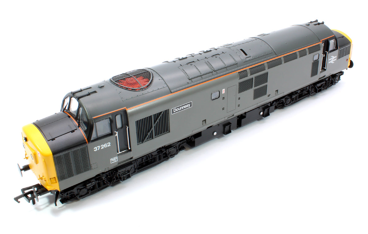 Class 37/0 Centre Headcode 37262 'Dounreay' BR Engineers Grey Diesel Locomotive - DCC Sound Deluxe