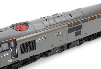 Class 37/0 Centre Headcode 37262 'Dounreay' BR Engineers Grey Diesel Locomotive - DCC Sound Deluxe