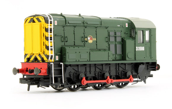 Pre-Owned Class 08 D3586 BR Green With Wasp Stripes Diesel Shunter Locomotive