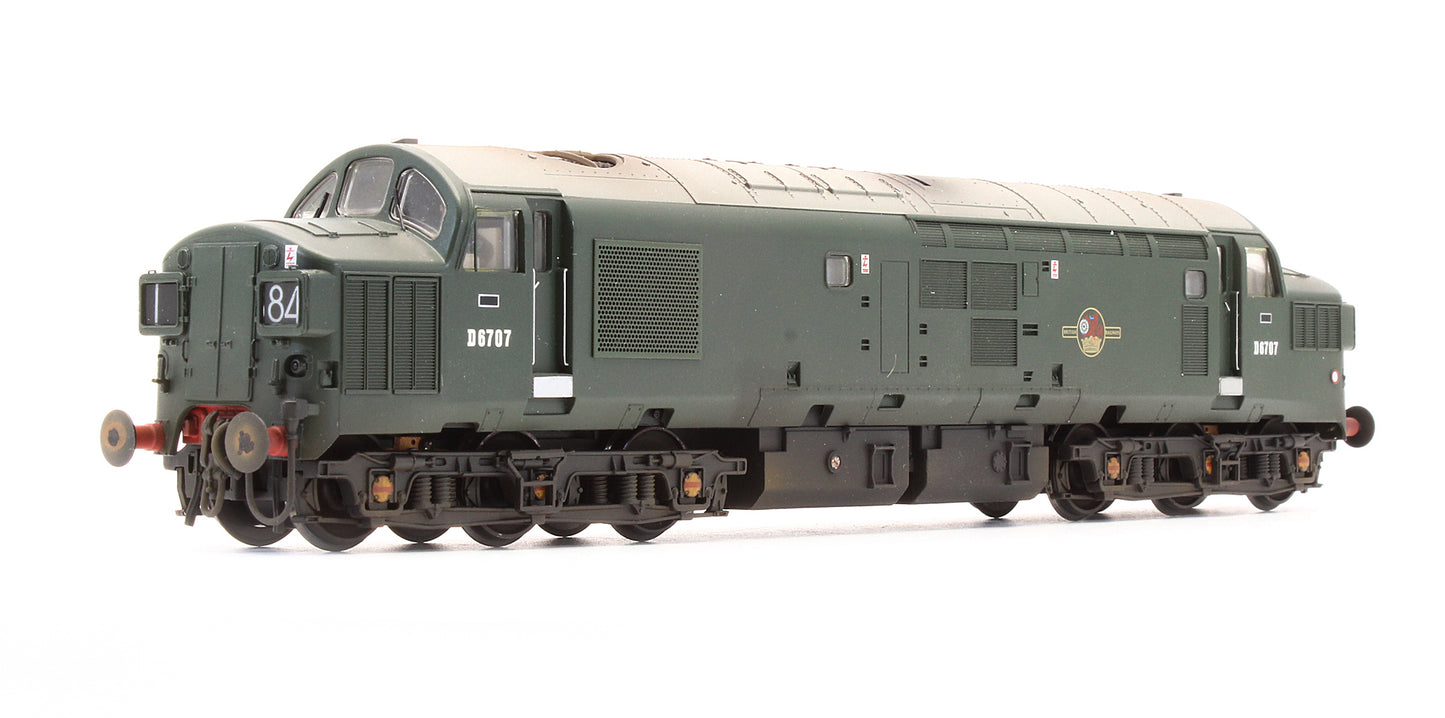 Pre-Owned Class 37/0 D6707 BR Green Diesel Locomotive - Custom Weathered