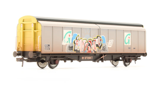 37-605 Pre-Owned 46 Ton VGA Sliding Wall Van Railfreight '210579' - Weathered With Graffiti