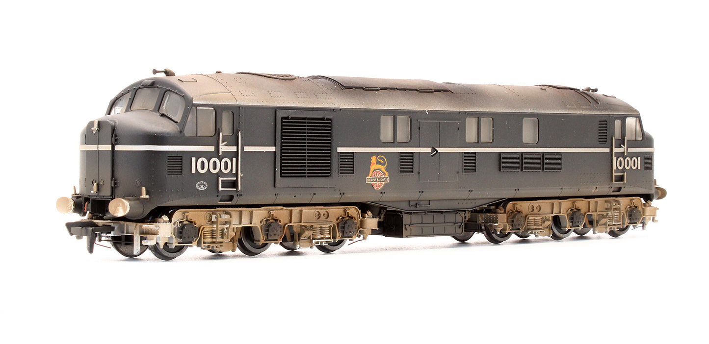 Pre-Owned LMS 10001 BR Black & Chrome Early Emblem Diesel Locomotive - Custom Weathered (Exclusive Edition)