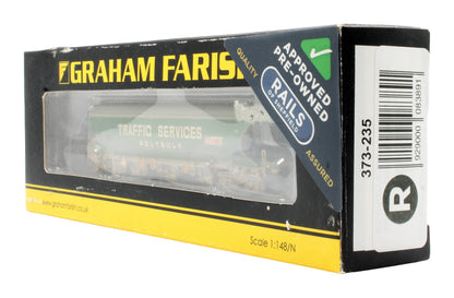 Pre-Owned Covered Bogie Hopper Wagon 'Traffic Services' - Weathered
