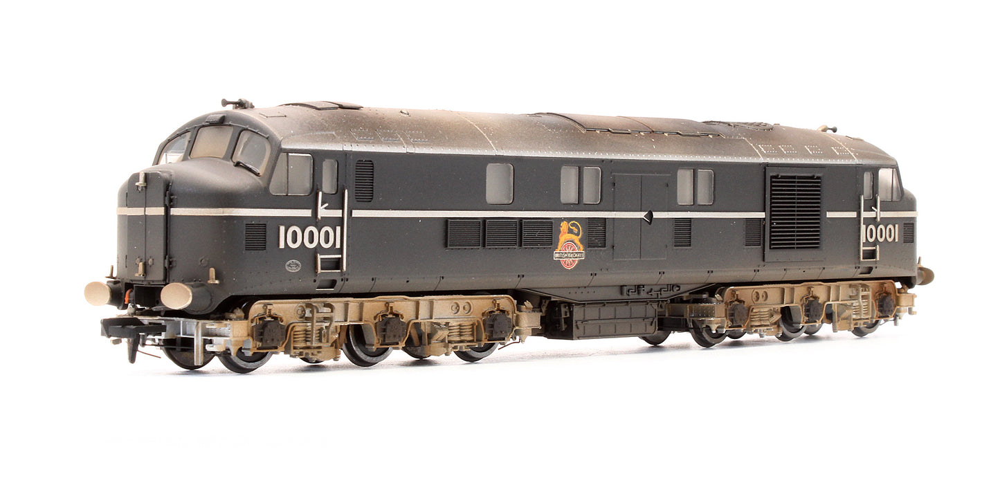 Pre-Owned LMS 10001 BR Black & Chrome Early Emblem Diesel Locomotive - Custom Weathered (Exclusive Edition)